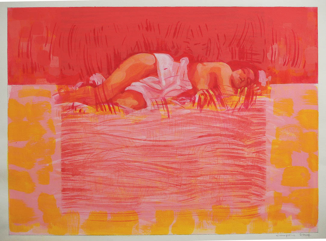 Sleeping Girl - acryl on paper 2004