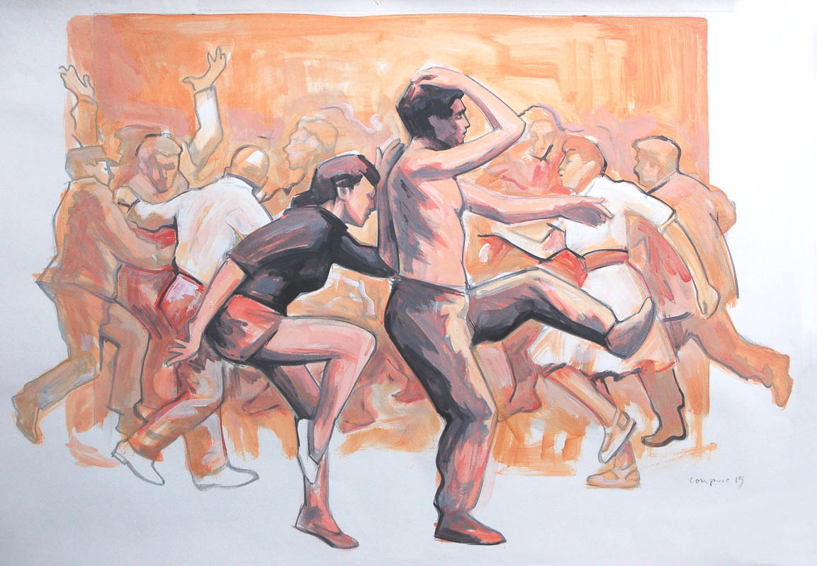 Dance 1 - acryl on paper 2016